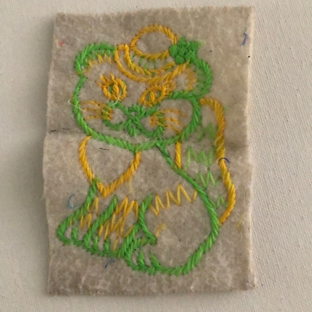 10/$10 - Vintage Embroidered Cat Patch
